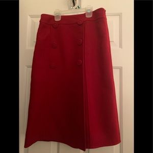 Red Wool Skirt Size 2 from Talbots